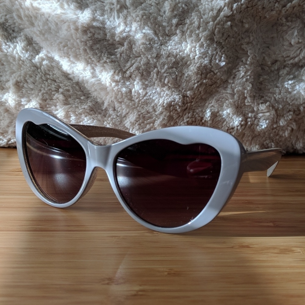 Grey Sparkle Cat Eye Sunglasses